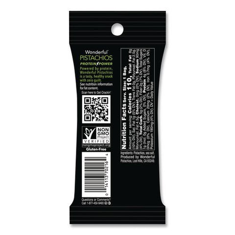 Wonderful Pistachios In Shell Roasted And Salted, 1.5 Oz Bag, 12 Bags/box