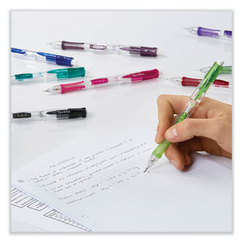 Clear Point Mechanical Pencils With Tube Of Lead/erasers, 0.9 Mm, Hb (#2), Black Lead, Assorted Barrel Colors, 2/pack