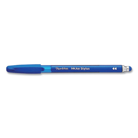 Inkjoy 100 Ballpoint Pen/stylus, Stick, Medium 1 Mm, Blue Ink, Blue Barrel, 12/pack