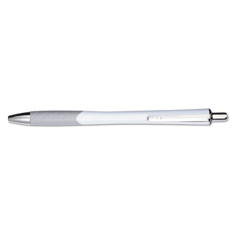 Inkjoy 700 Rt Ballpoint Pen, Retractable, Medium 1 Mm, Black Ink, White/gray Barrel, Dozen