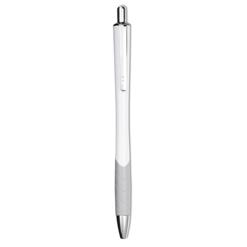 Inkjoy 700 Rt Ballpoint Pen, Retractable, Medium 1 Mm, Black Ink, White/gray Barrel, Dozen