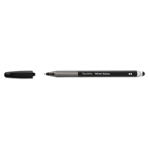 Inkjoy 100 Ballpoint Pen/stylus, Stick, Medium 1 Mm, Black Ink, Black Barrel, Dozen