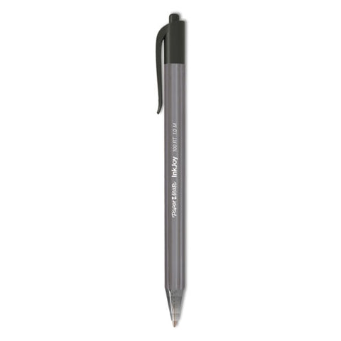 Inkjoy 100 Rt Ballpoint Pen, Retractable, Medium 1 Mm, Black Ink, Smoke/black Barrel, 20/pack