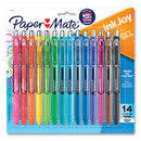 Inkjoy Gel Pen, Retractable, Medium 0.7 Mm, Assorted Ink And Barrel Colors, 14/pack