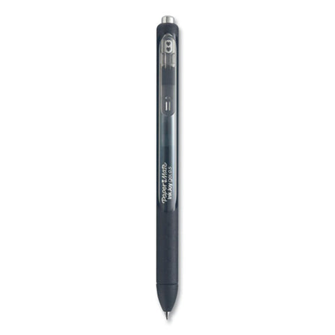 Inkjoy Gel Pen, Retractable, Fine 0.5 Mm, Black Ink, Black/smoke Barrel, 8/pack