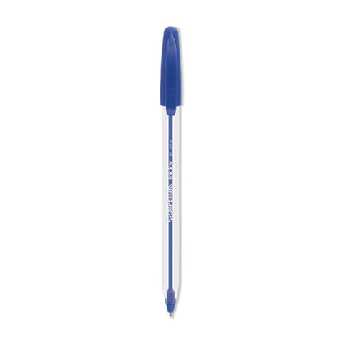 Inkjoy 50st Ballpoint Pen, Stick, Medium 1 Mm, Blue Ink, Clear Barrel, Dozen