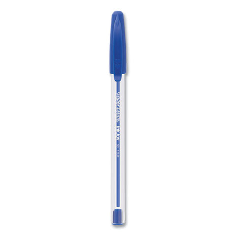 Inkjoy 50st Ballpoint Pen, Stick, Medium 1 Mm, Blue Ink, Clear Barrel, 60/pack