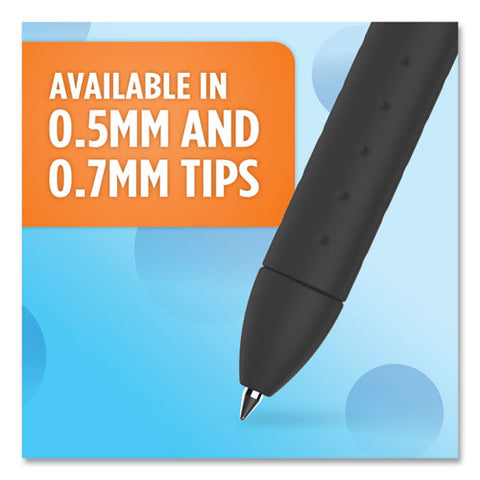 Inkjoy Gel Pen, Stick, Medium 0.7 Mm, Black Ink, Smoke Barrel, Dozen