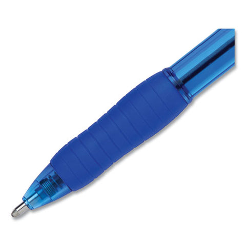 Profile Ballpoint Pen, Retractable, Bold 1.4 Mm, Blue Ink, Translucent Blue Barrel, 36/pack