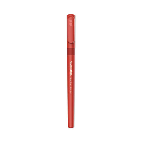 Write Bros. Grip Ballpoint Pen, Stick, Medium 1 Mm, Red Ink, Red Barrel, Dozen