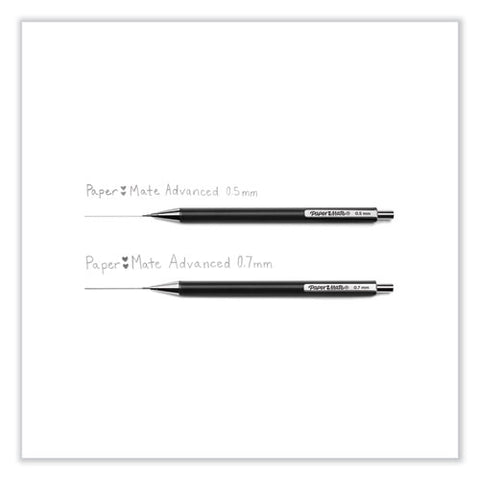 Advanced Mechanical Pencils, 0.5 Mm, Hb (#2), Black Lead, Black; Gray Barrel, 2/pack