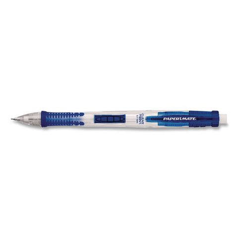 Clear Point Mechanical Pencil, 0.7 Mm, Hb #2, Black Lead, Blue Barrel
