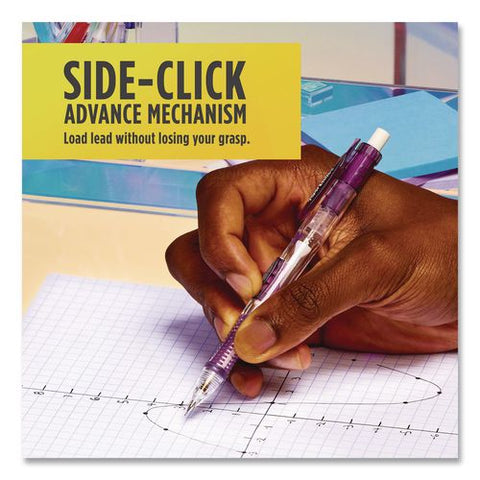 Clear Point Mechanical Pencil, 0.7 Mm, Hb #2, Black Lead, Blue Barrel