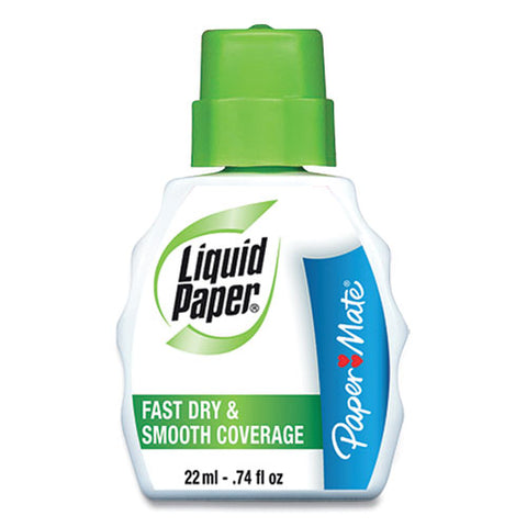 Fast Dry Correction Fluid, 22 Ml Bottle, White, 3/pack