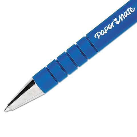 Flexgrip Ultra Recycled Ballpoint Pen, Retractable, Medium 1 Mm, Blue Ink, Blue Barrel, Dozen