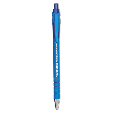 Flexgrip Ultra Recycled Ballpoint Pen, Retractable, Medium 1 Mm, Blue Ink, Blue Barrel, Dozen