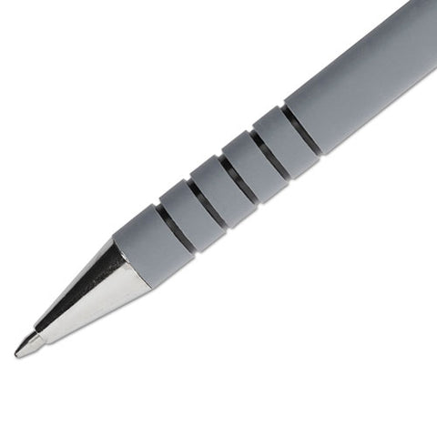 Flexgrip Ultra Recycled Ballpoint Pen, Stick, Fine 0.8 Mm, Black Ink, Gray Barrel, Dozen