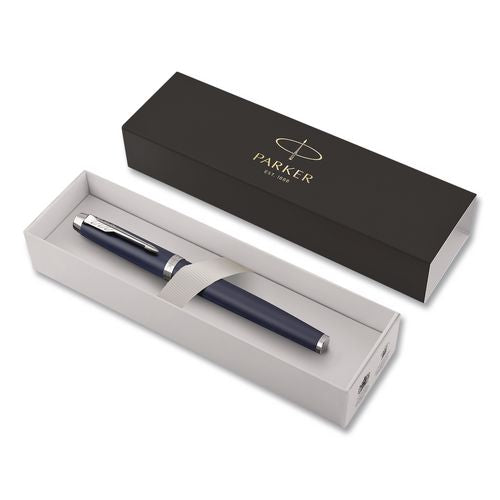 Im Premium Rollerball Pen, Gift Box, Stick, Fine 0.7 Mm, Black Ink, Black/chrome Barrel