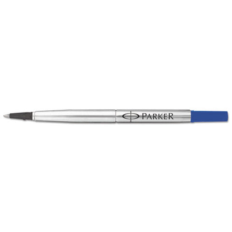 Refill For Parker Roller Ball Pens, Medium Conical Tip, Blue Ink