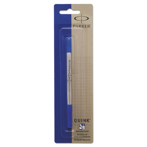 Refill For Parker Roller Ball Pens, Medium Conical Tip, Blue Ink