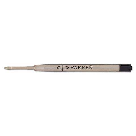 Refill For Parker Ballpoint Pens, Fine Conical Tip, Black Ink