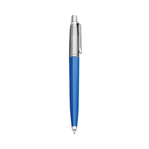 Jotter Ballpoint Pen, Retractable, Medium 0.7 Mm, Blue Ink, Royal Blue/chrome Barrel