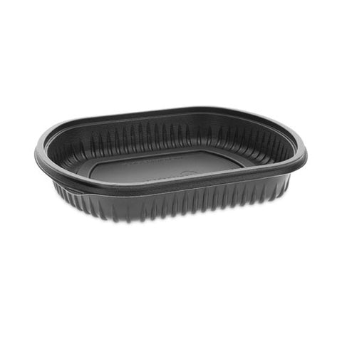 Clearview Micromax Microwavable Container, 36 Oz, 9.38 X 8 X 1.5, Black, Plastic, 250/carton