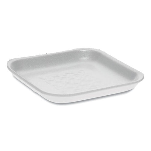 Supermarket Tray, #1s, 5.1 X 5.1 X 0.65, White, Foam, 1,000/carton