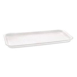 No. 10s Foam Supermarket Meat Tray, 10.75 X 5.7 X 0.65, White, Foam, 500/carton