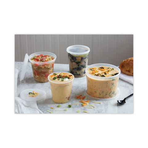 Newspring Delitainer Microwavable Container, 64 Oz, 4.5 X 4.5 X 6.35, Natural, Plastic, 120/carton