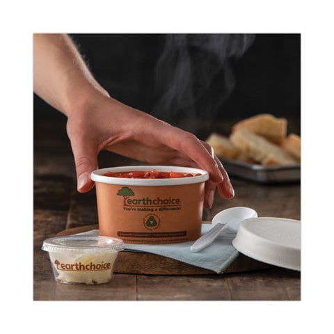 Earthchoice Compostable Soup Cup Lid, For 8-16 Oz Soup Cups, 4" Diameter, Natural, Sugarcane, 500/carton