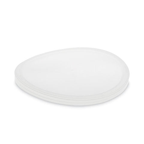 Newspring Delitainer Microwavable Container Lid, 6.45" Diameter X 0.45" H, Translucent, Plastic, 120/carton