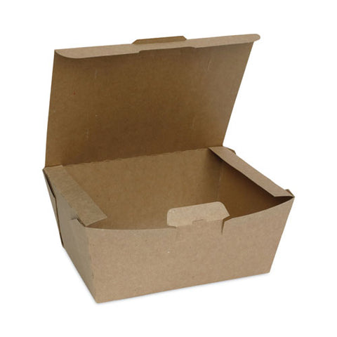 Earthchoice Tamper Evident Onebox Paper Box, 6.54 X 4.5 X 3.25, Kraft, 160/carton