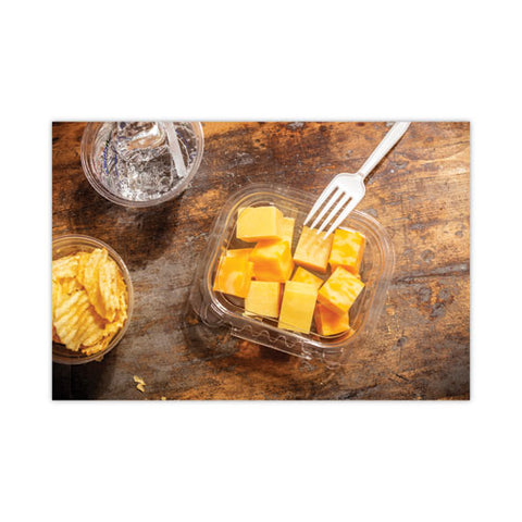 Earthchoice Tamper Evident Recycled Hinged Lid Deli Container, 16 Oz, 5.38 X 4.5 X 2.63, Clear, Plastic, 304/carton