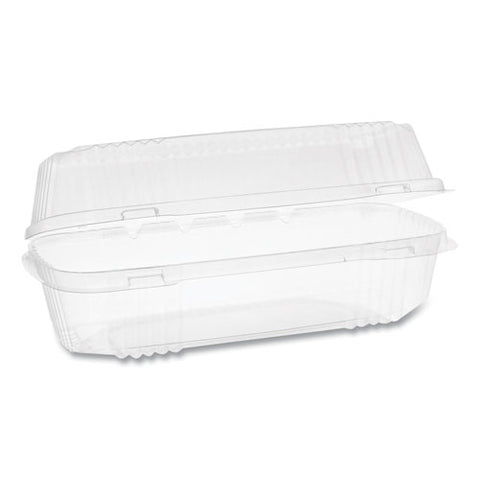 Clearview Smartlock Hinged Lid Container, Hoagie Container, 27 Oz, 9.25 X 4.5 X 3, Clear, Plastic, 250/carton