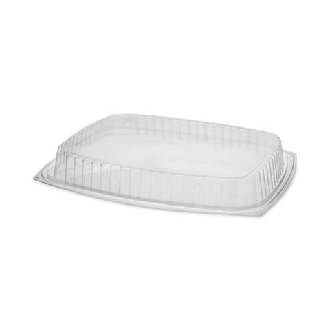 Showcase Deli Container Lid, Dome Lid For 3-compartment 48/64 Oz Containers, 9 X 7.4 X 1, Clear, Plastic, 220/carton