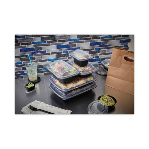 Earthchoice Entree2go Takeout Container, 32 Oz, 8.66 X 5.75 X 2.72, Black, Plastic, 300/carton