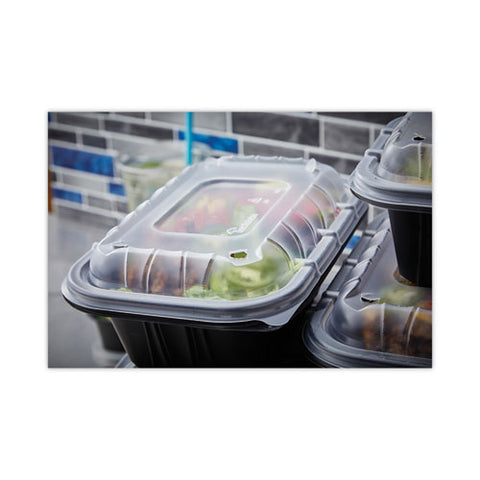 Earthchoice Entree2go Takeout Container, 32 Oz, 8.66 X 5.75 X 2.72, Black, Plastic, 300/carton