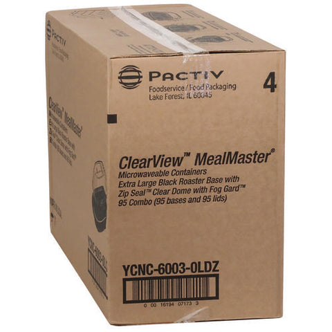 Clearview Mealmaster Chicken Roaster, 10.75 X 8.5 X 4.25, Black/clear, 95/carton