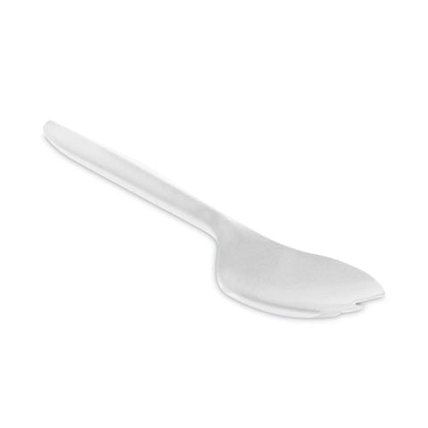 Fieldware Cutlery, Spork, Mediumweight, White, 1,000/carton