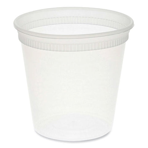 Newspring Delitainer Microwavable Container, 24 Oz, 4.55 X 4.55 X 4.35, Clear, Plastic, 480/carton