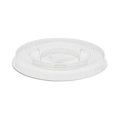 Plastic Portion Cup Lid, Fits 0.5 Oz To 1 Oz Cups, Clear, 100/sleeve, 25 Sleeves/carton