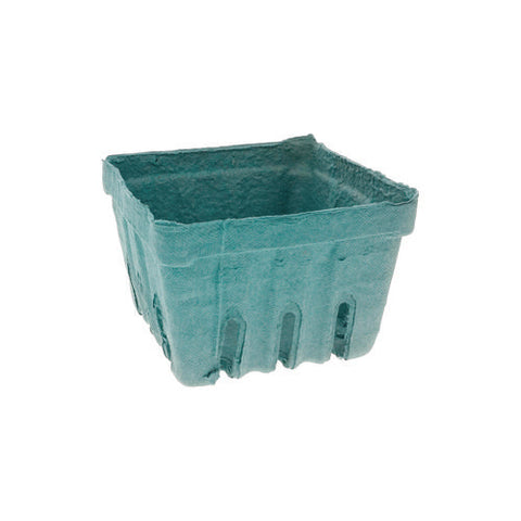 Berigard Molded Fiber Berry Basket, Quart, 5.5 X 5.5 X 3.25, Green, 297/carton