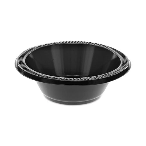 Prairieware Impact Plastic Dinnerware, Bowl, 12 Oz, 5" Dia, Black, 1,000/carton