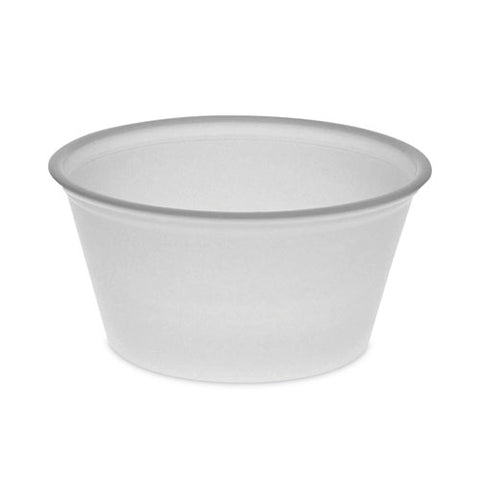 Plastic Portion Cup, 2 Oz, Translucent, 200/bag, 12 Bags/carton