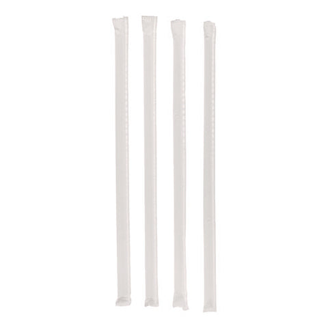 Giant Paper-wrapped Straw, 10.25", Translucent, 1,800/carton