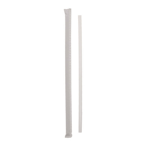 Giant Paper-wrapped Straw, 10.25", Translucent, 1,800/carton