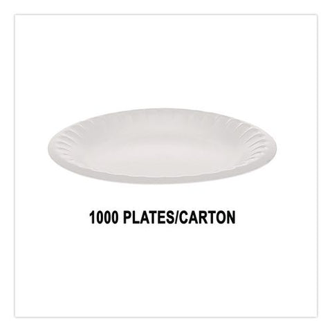Placesetter Satin Non-laminated Foam Dinnerware,  Plate, 6" Dia, White, 1,000/carton