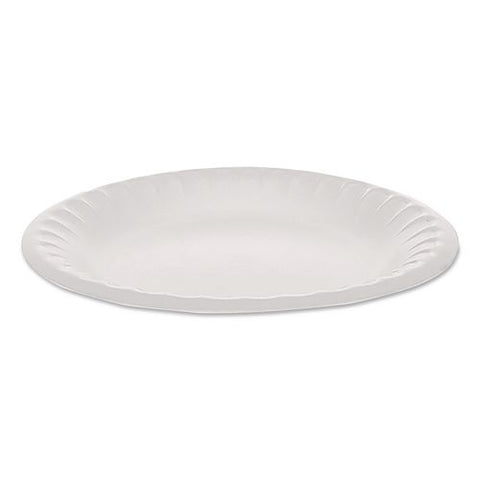 Placesetter Satin Non-laminated Foam Dinnerware,  Plate, 6" Dia, White, 1,000/carton