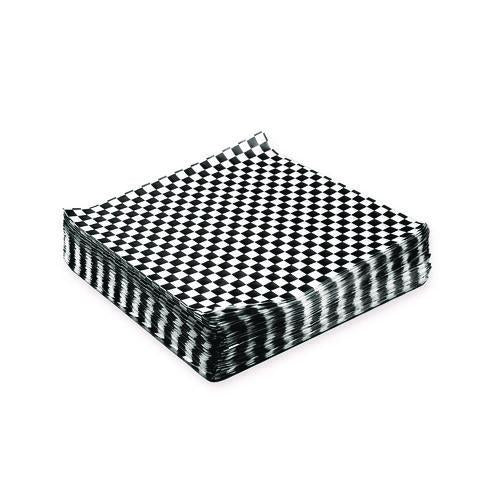 Grease-resistant Food Wrap, 12" X 12", Black Check, 5,000/carton